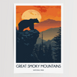 Smoky Mountains Modern Travel Poster