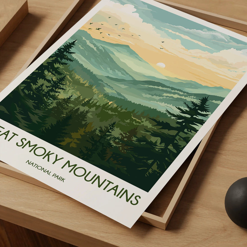 Smoky Mountains Scenic Landscape Art