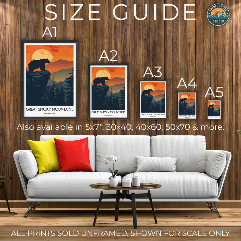 Smoky Mountains Scenic Landscape Art