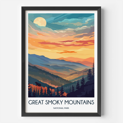 Smoky Mountains Scenic Landscape Art