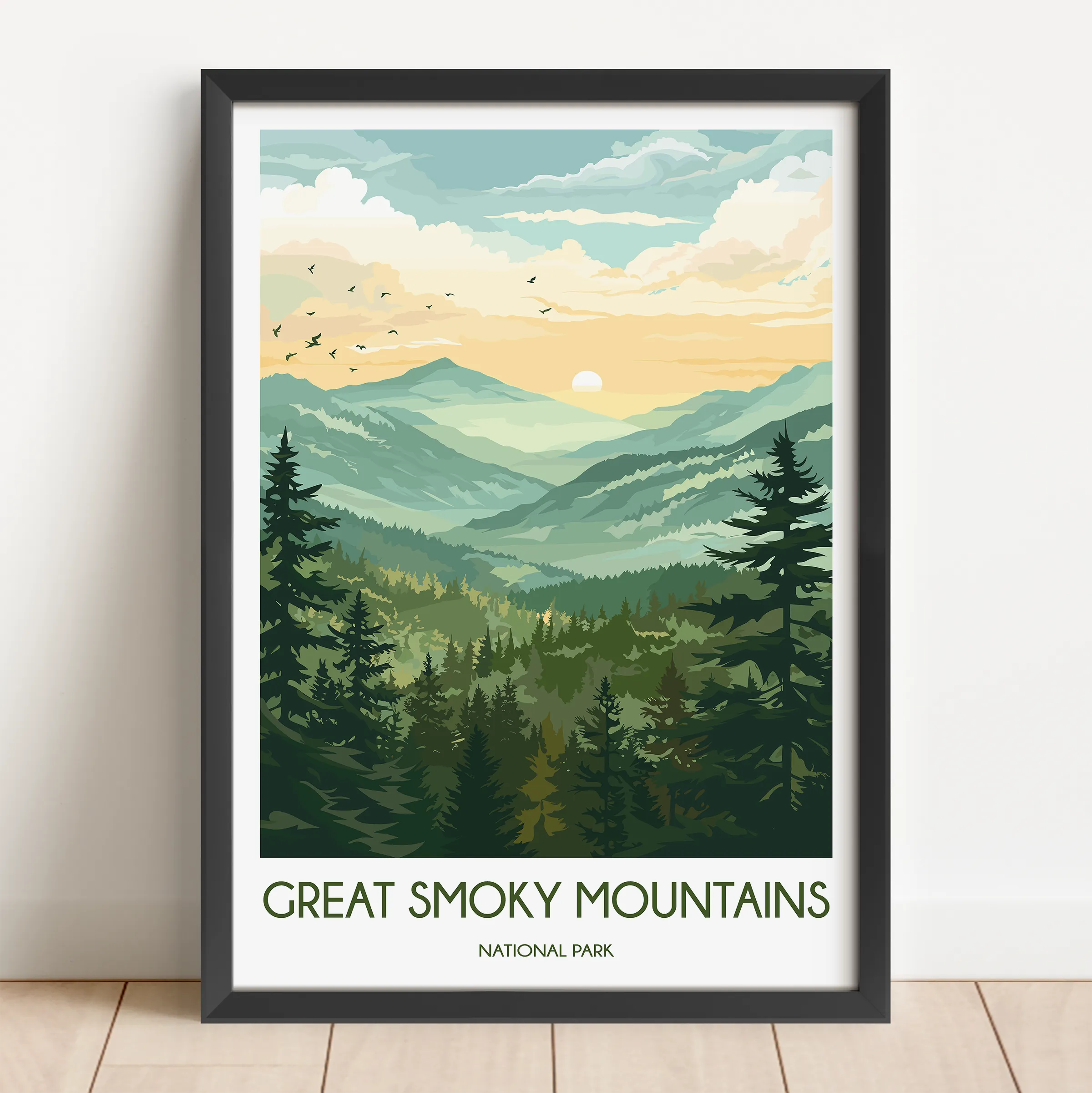 Smoky Mountains Souvenir Poster Print