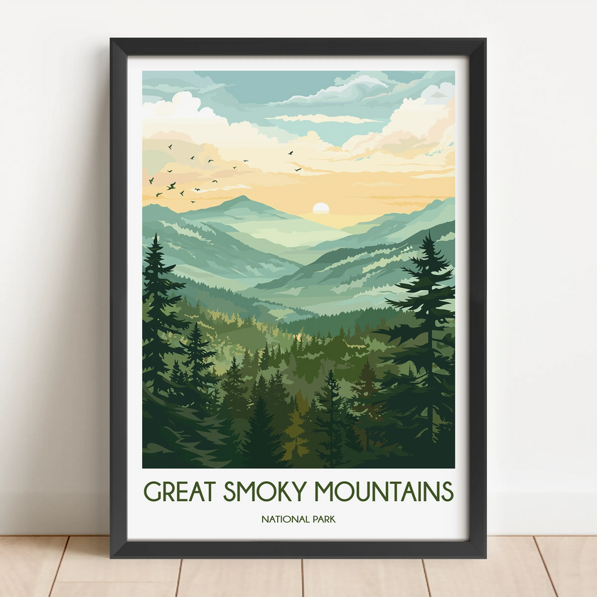 Smoky Mountains Souvenir Poster Print