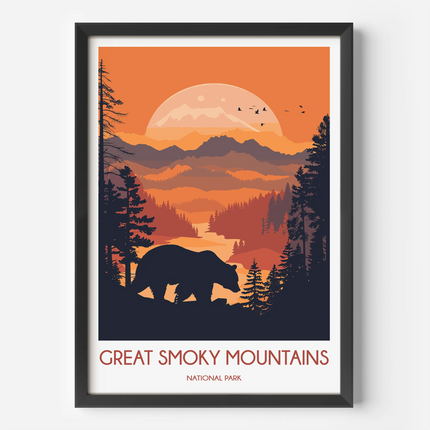 Smoky Mountains Souvenir Poster Print