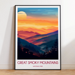 Smoky Mountains Souvenir Poster Print
