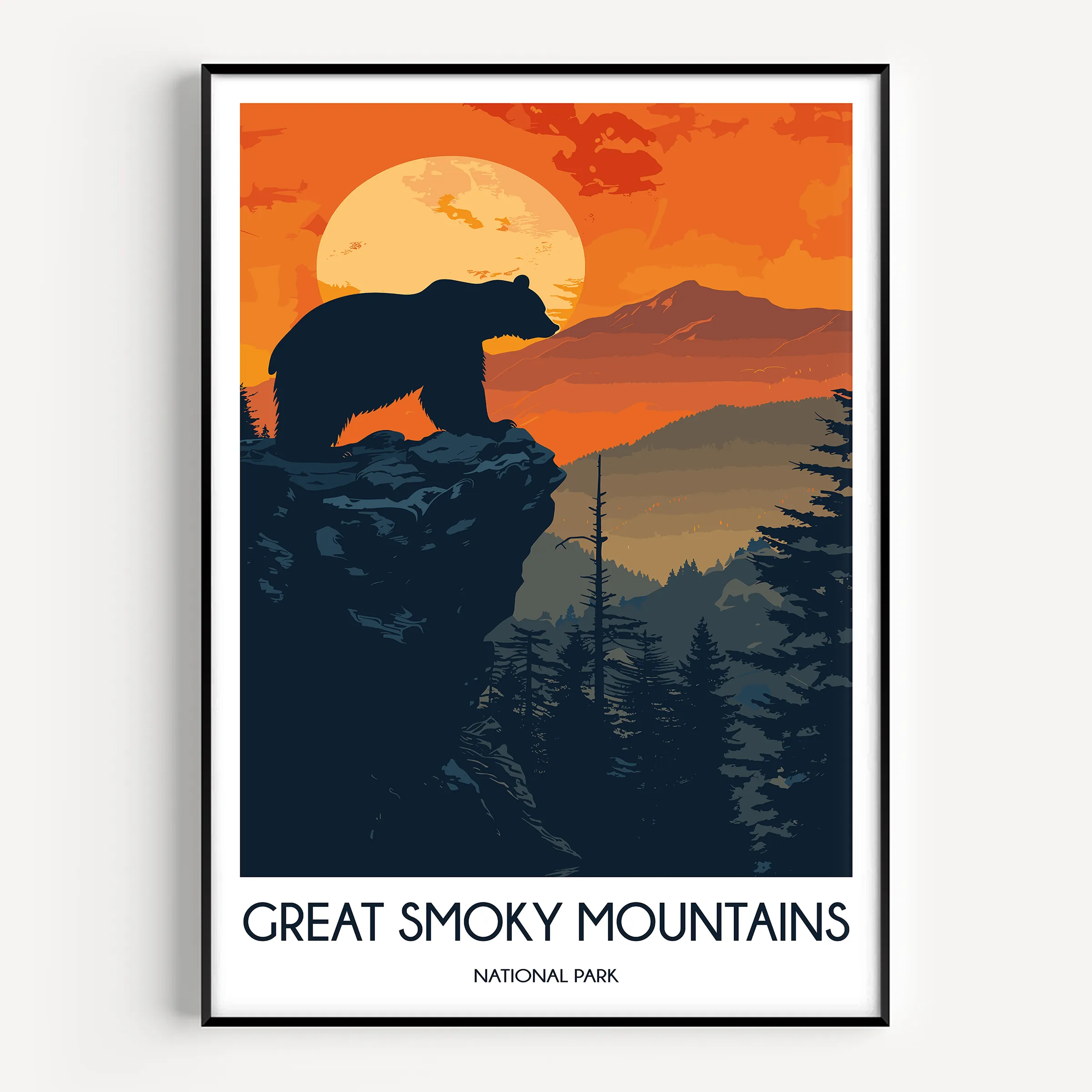 Smoky Mountains Souvenir Poster Print