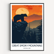 Smoky Mountains Souvenir Poster Print