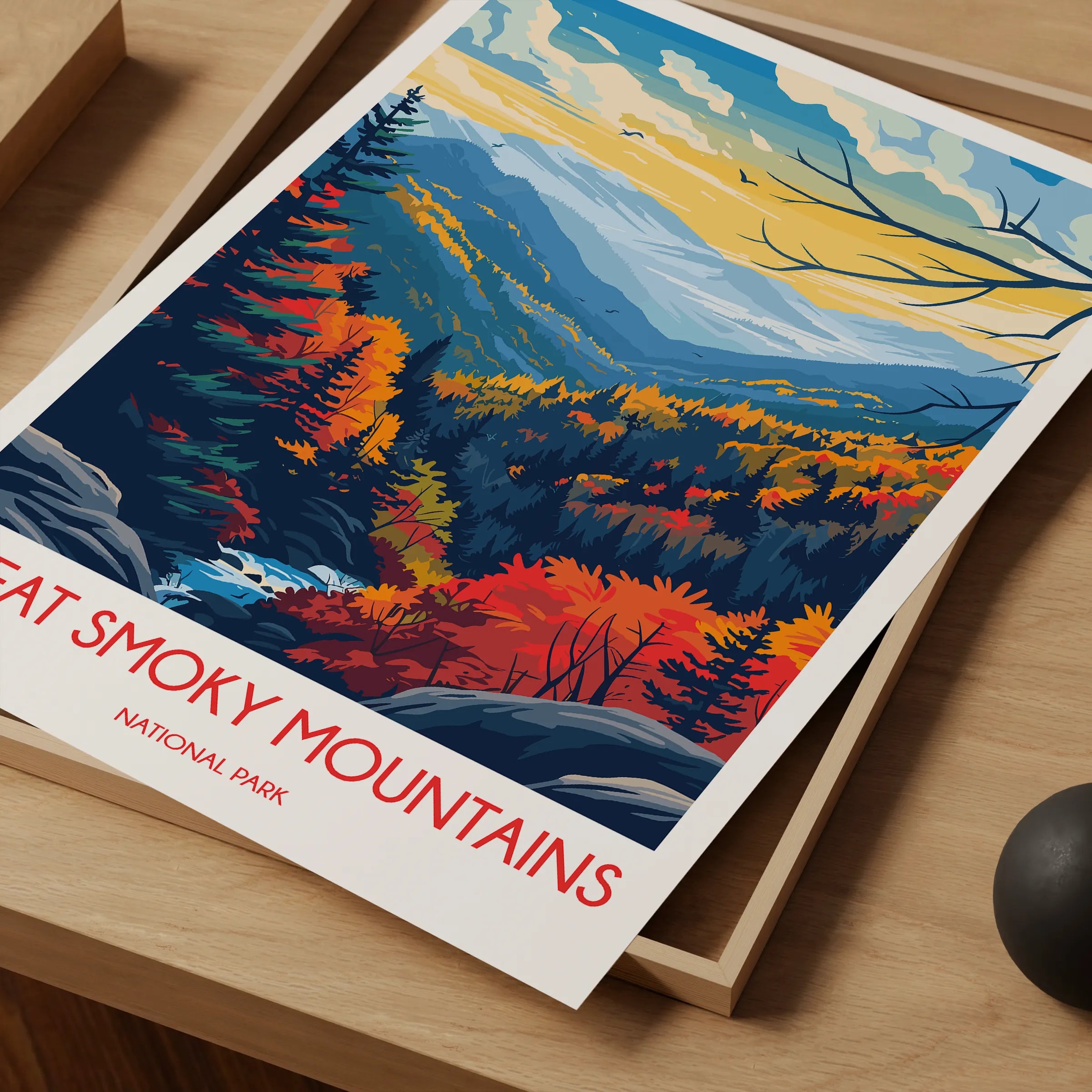 Smoky Mountains Vintage Style Print