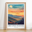 Smoky Mountains Vintage Style Print