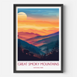 Smoky Mountains Vintage Style Print