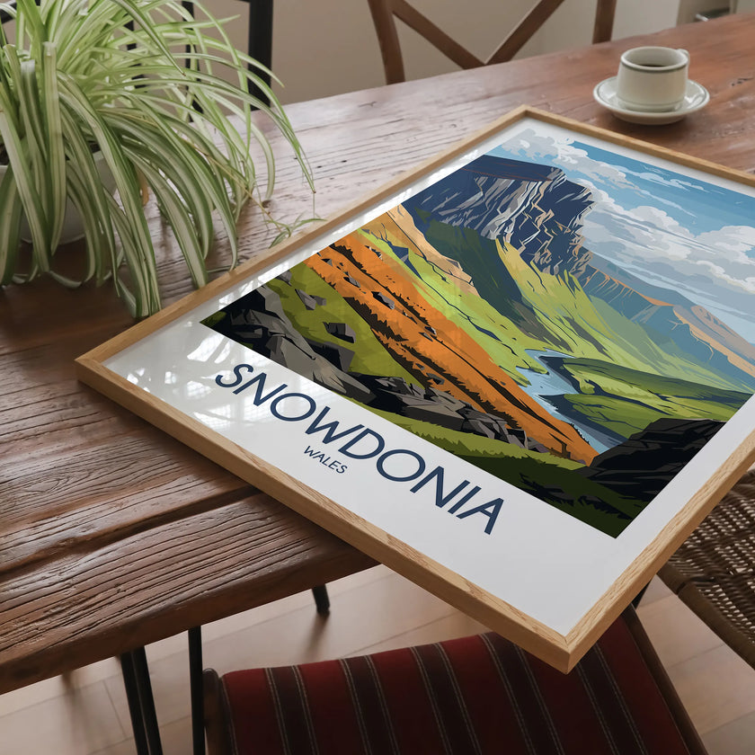 Snowdonia Modern Travel Poster