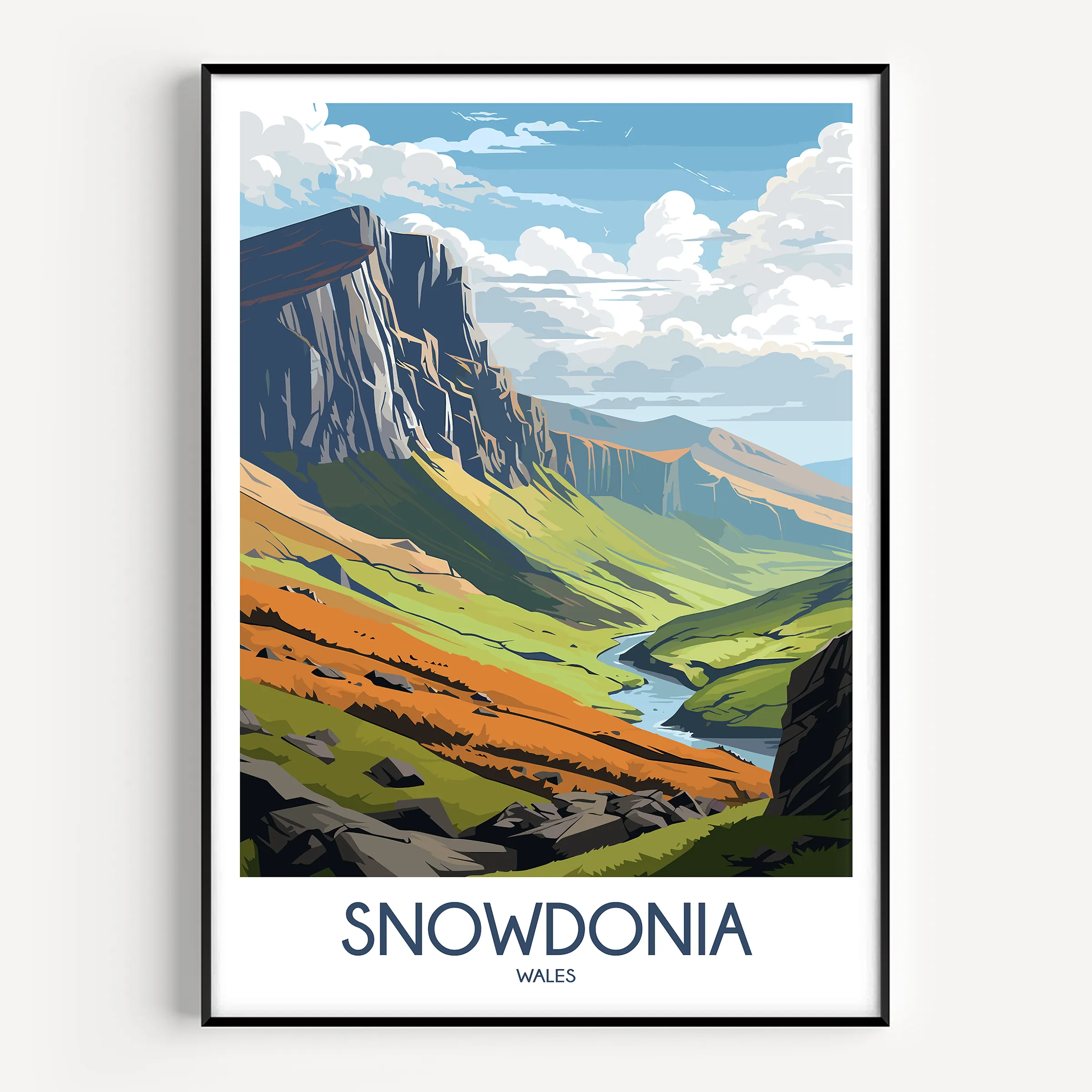 Snowdonia Vintage Style Print