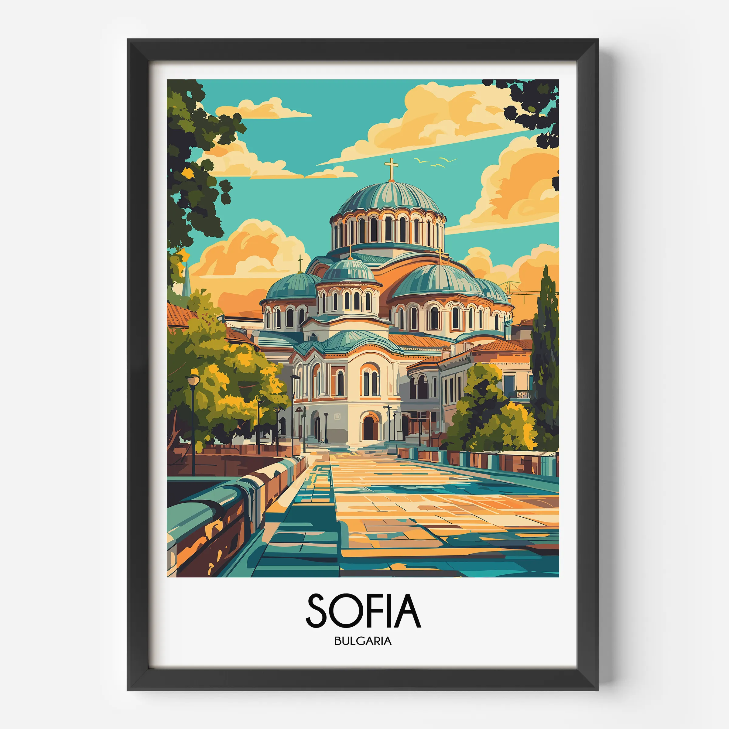 Sofia Modern Travel Poster