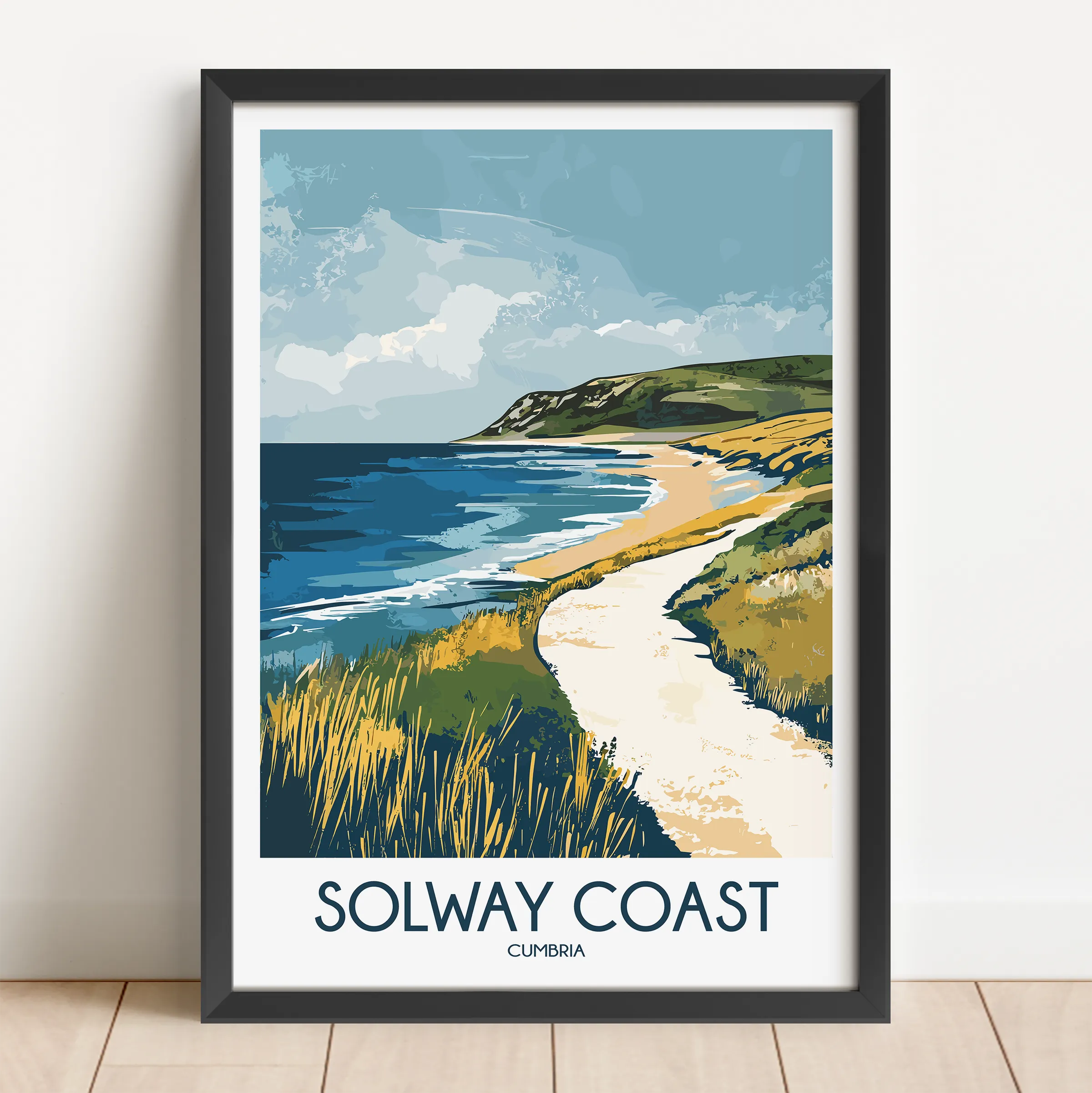Solway Coast Modern Travel Poster