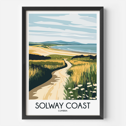 Solway Coast Modern Travel Poster