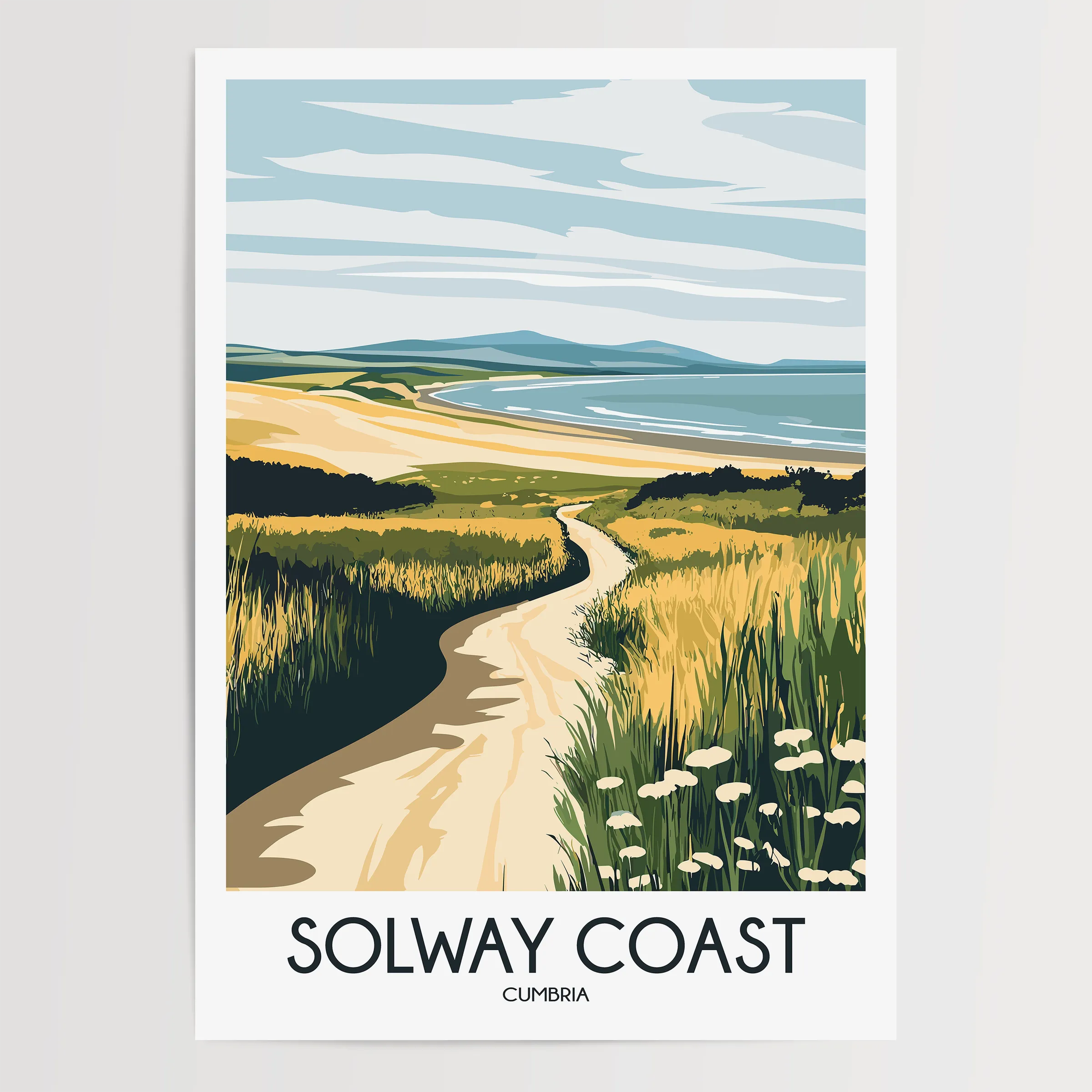 Solway Coast Vintage Style Print