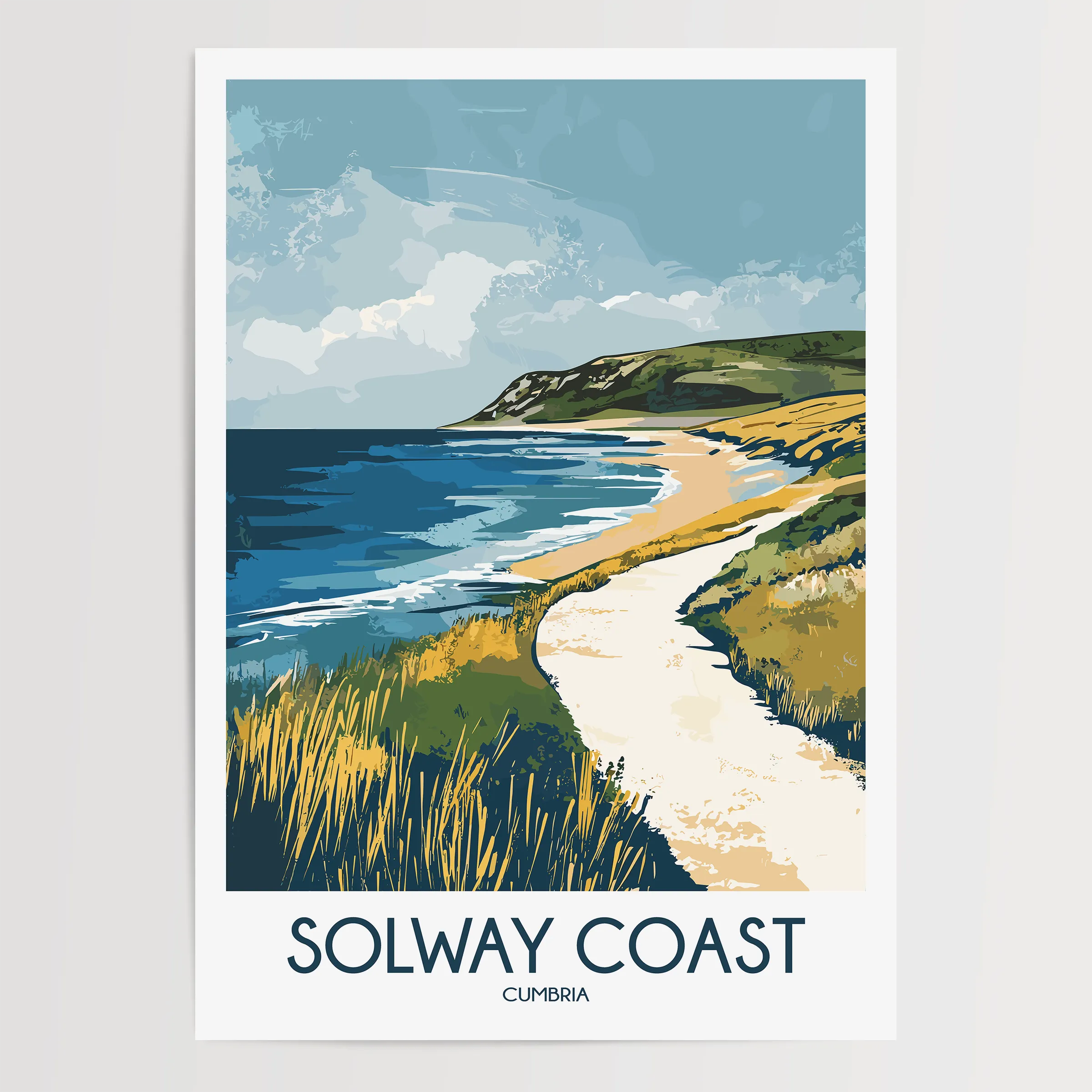 Solway Coast Vintage Style Print