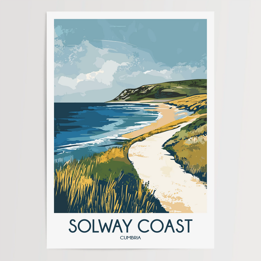 Solway Coast Vintage Style Print