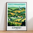 Somerset Retro Travel Illustration