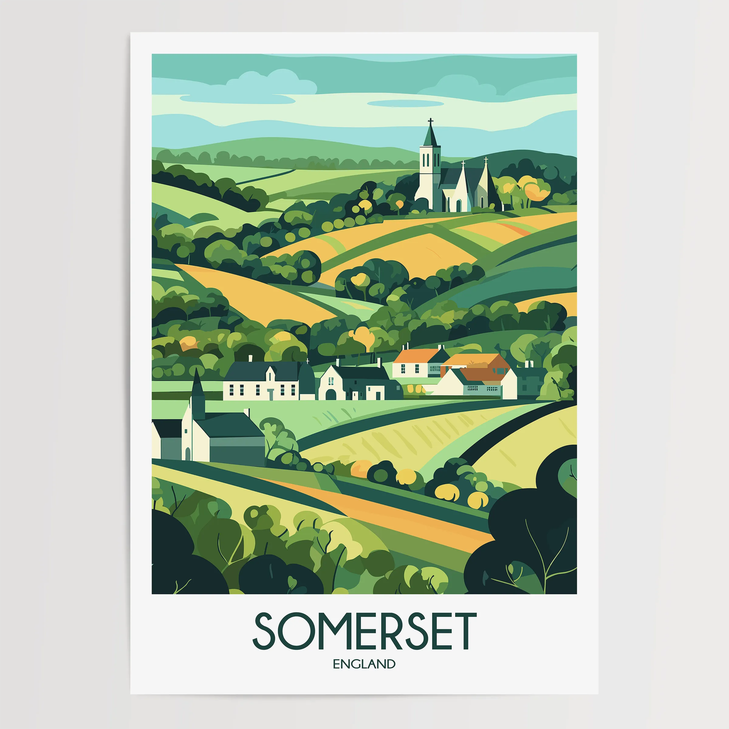 Somerset Vintage Style Print
