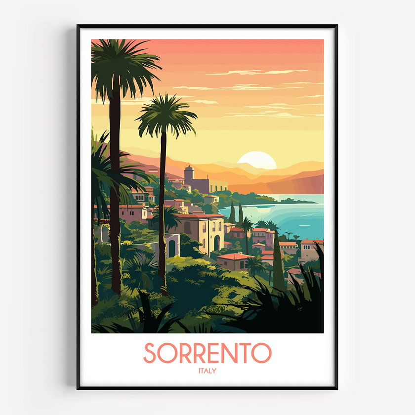 Sorrento Modern Travel Poster
