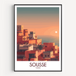 Sousse Modern Travel Poster