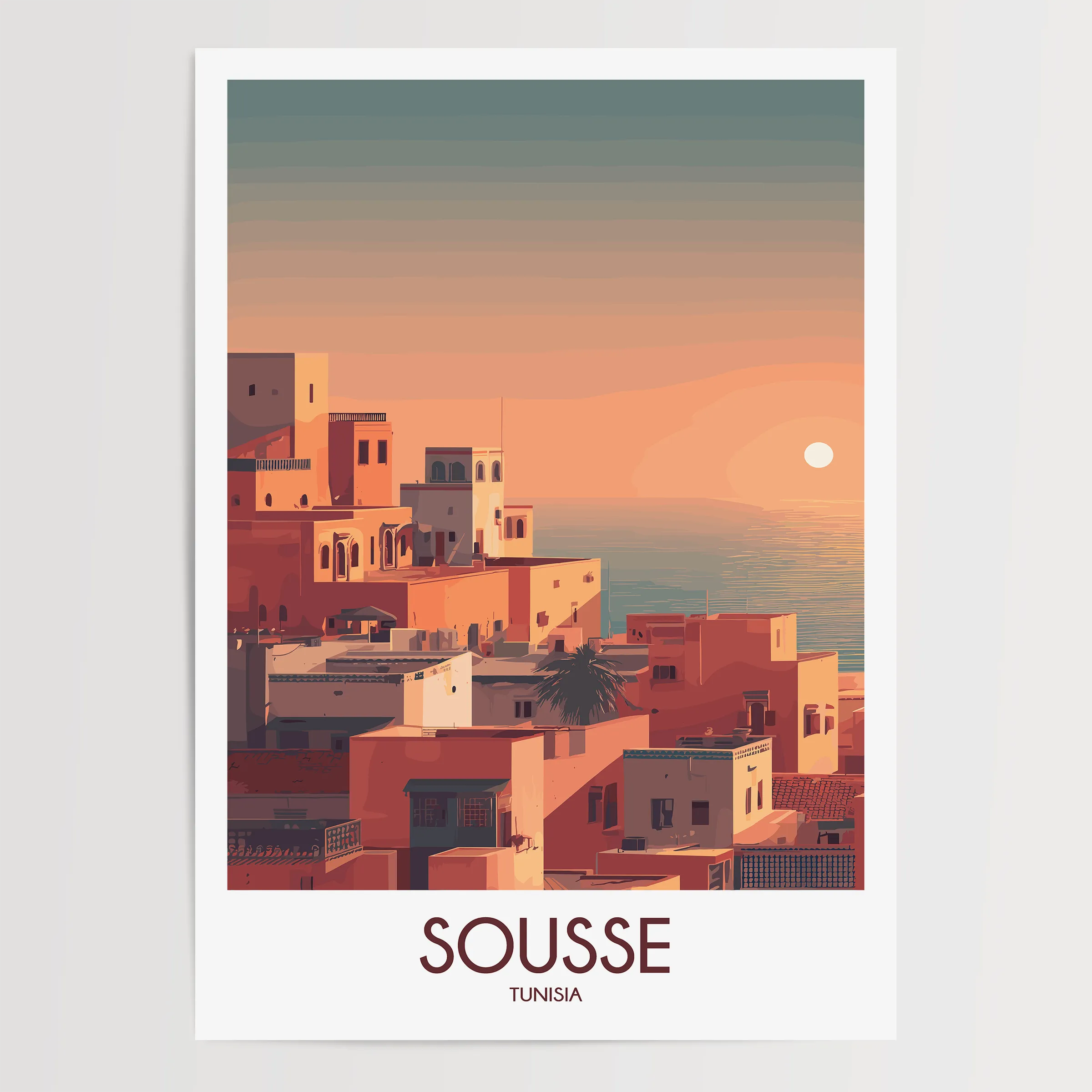 Sousse Retro Travel Illustration