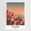 Sousse Retro Travel Illustration