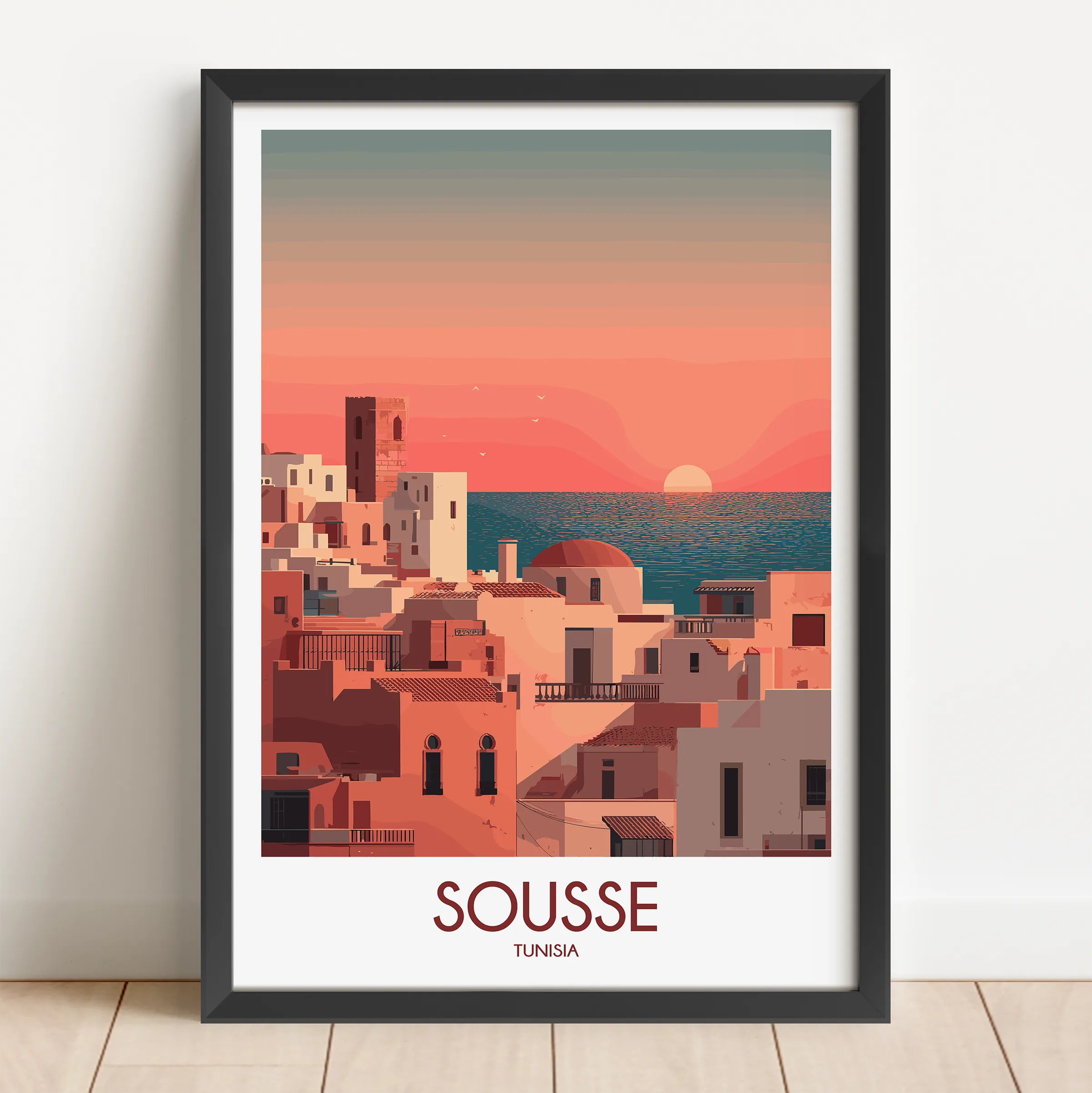 Sousse Retro Travel Illustration