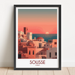 Sousse Retro Travel Illustration