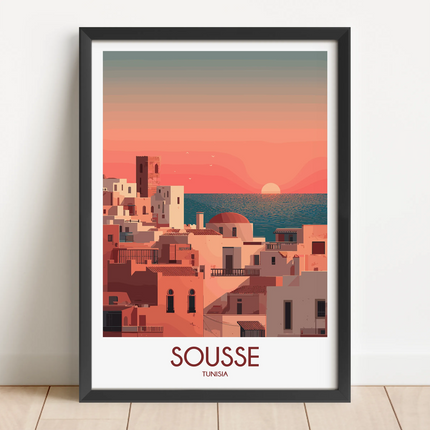 Sousse Retro Travel Illustration