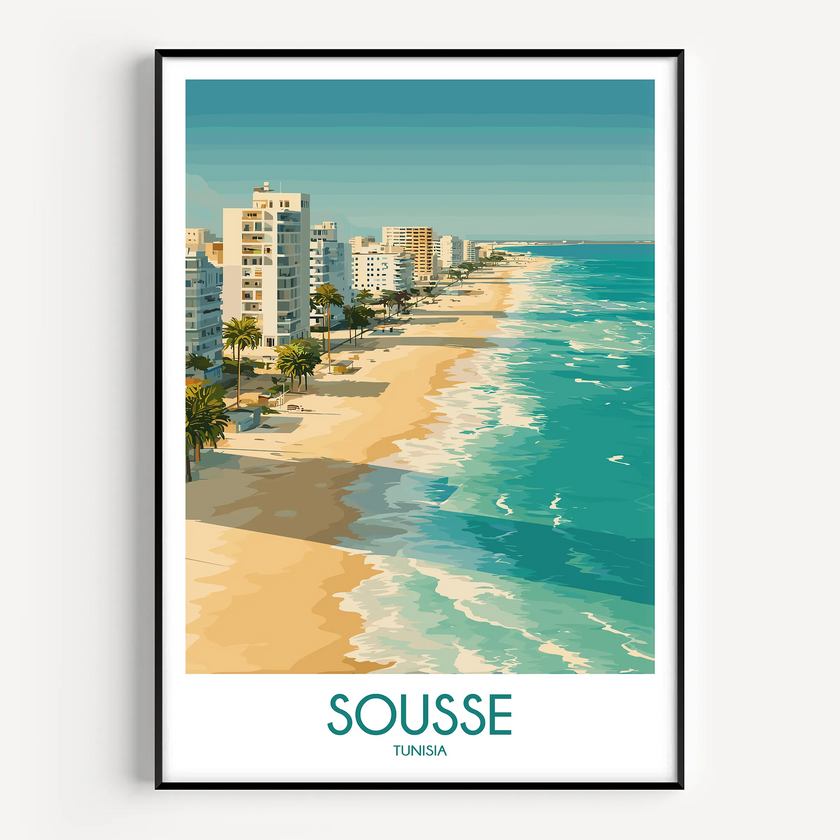 Sousse Retro Travel Illustration