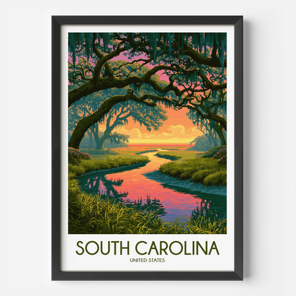 South Carolina Destination Art Gift