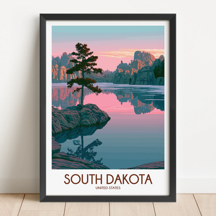 South Dakota Minimalist Wall Art
