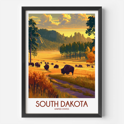 South Dakota Scenic Landscape Art