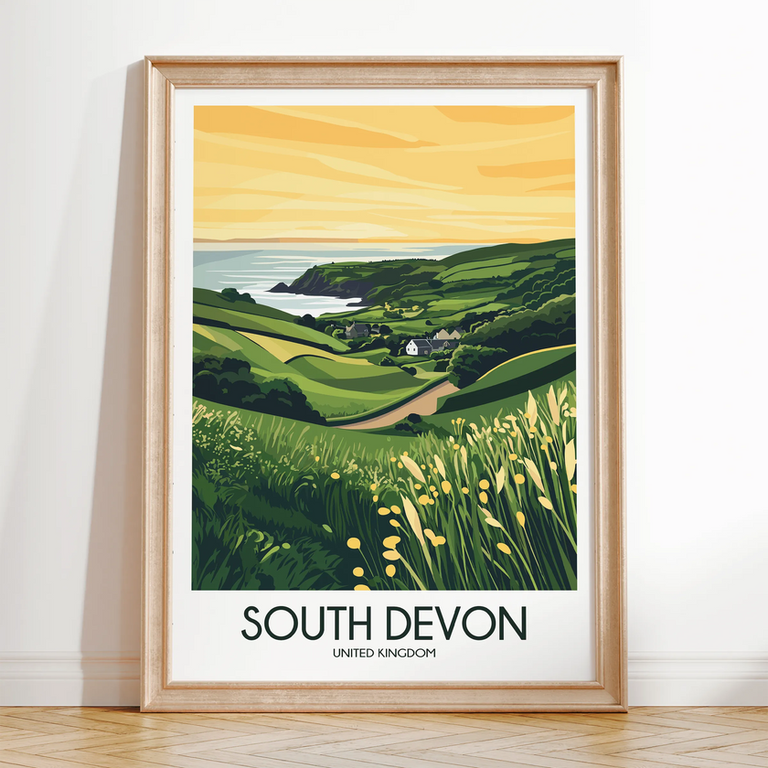 South Devon Destination Art Gift