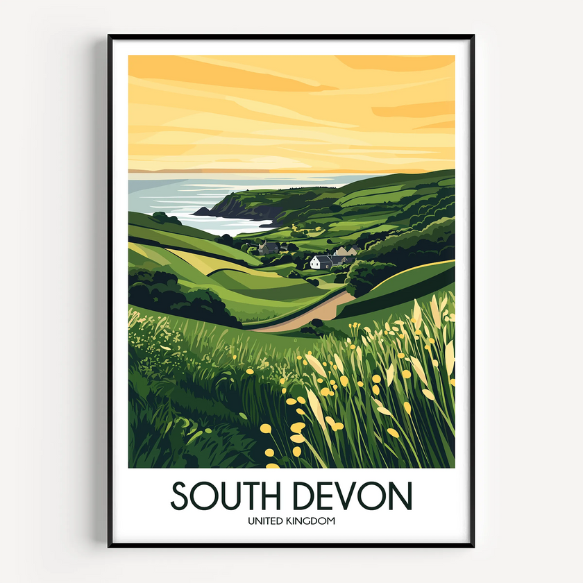 South Devon Souvenir Poster Print