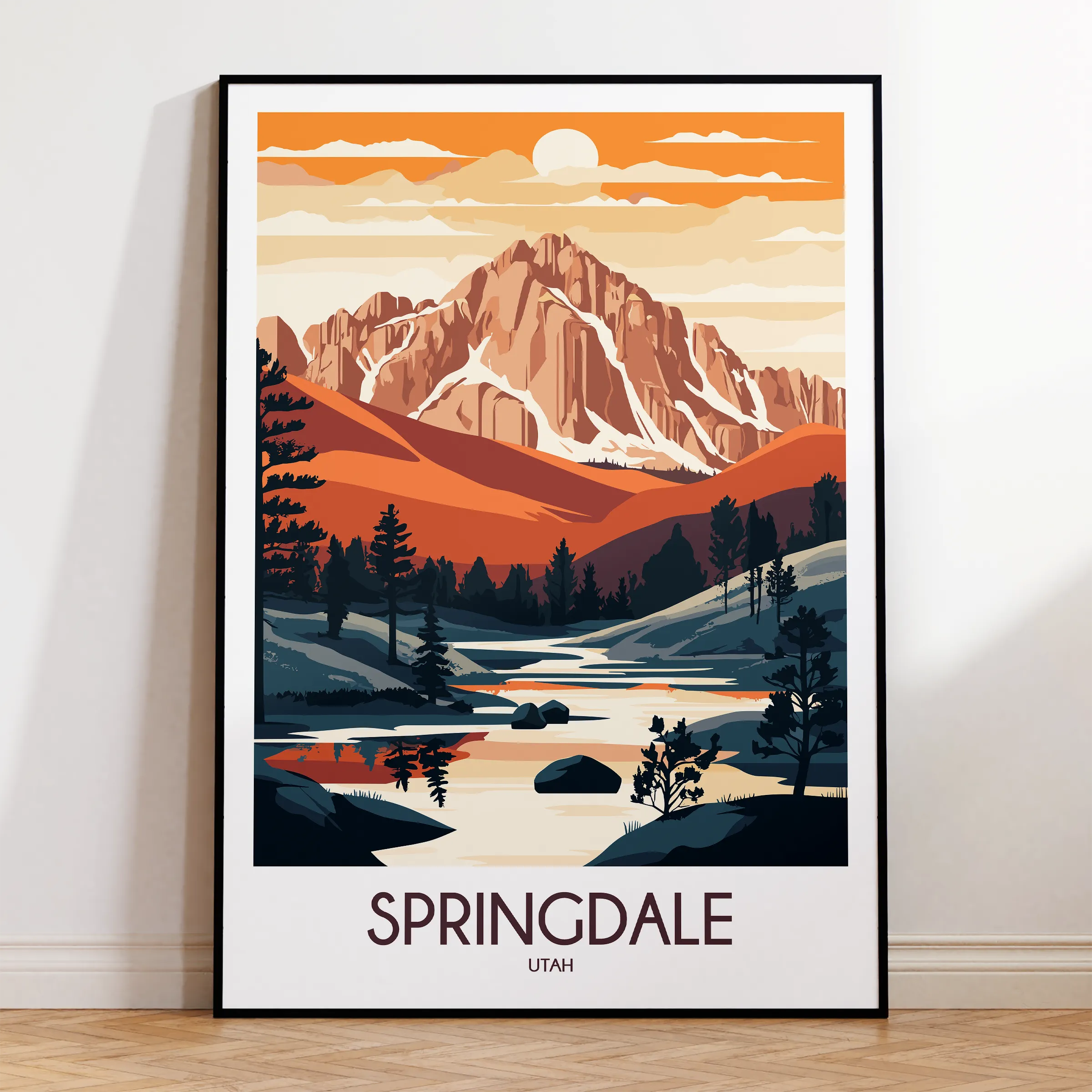 Springdale Modern Travel Poster
