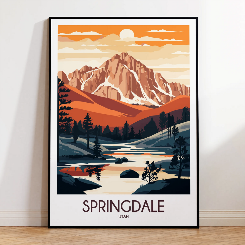 Springdale Modern Travel Poster