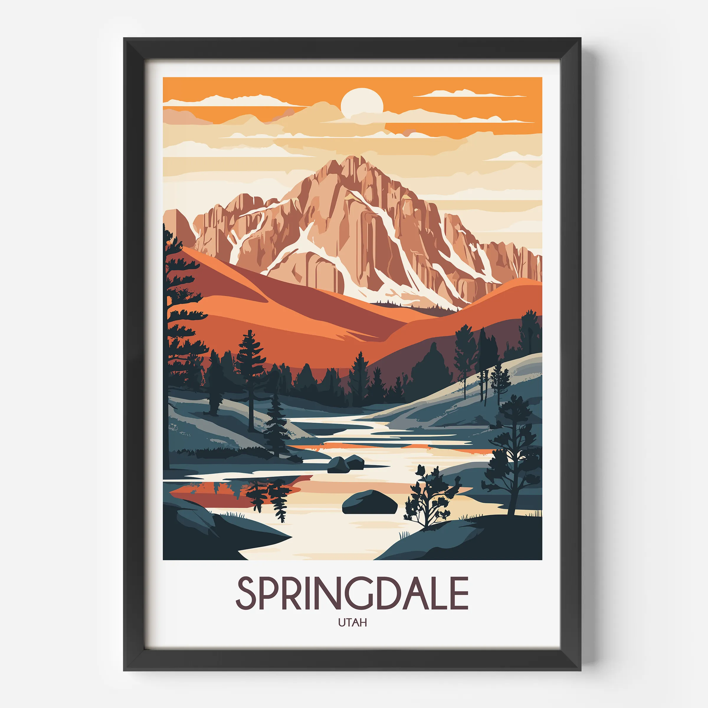 Springdale Retro Travel Illustration