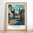 St Albans Modern Travel Poster