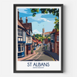 St Albans Modern Travel Poster