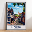 St Albans Retro Travel Illustration