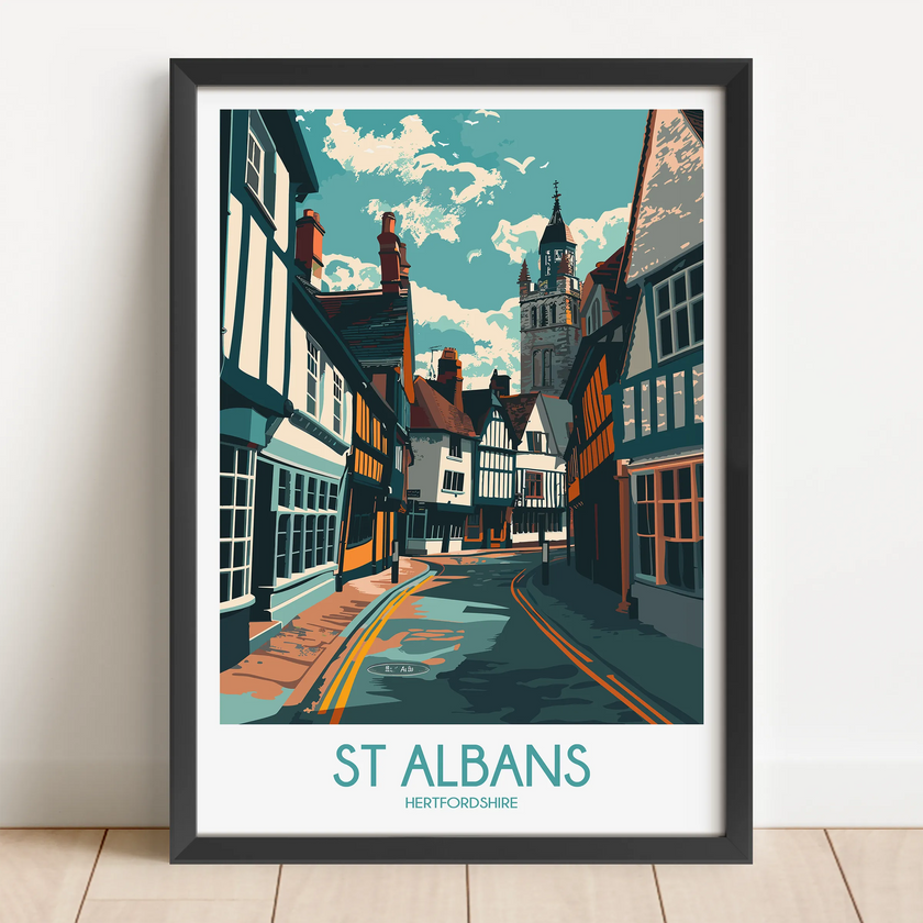 St Albans Vintage Style Print