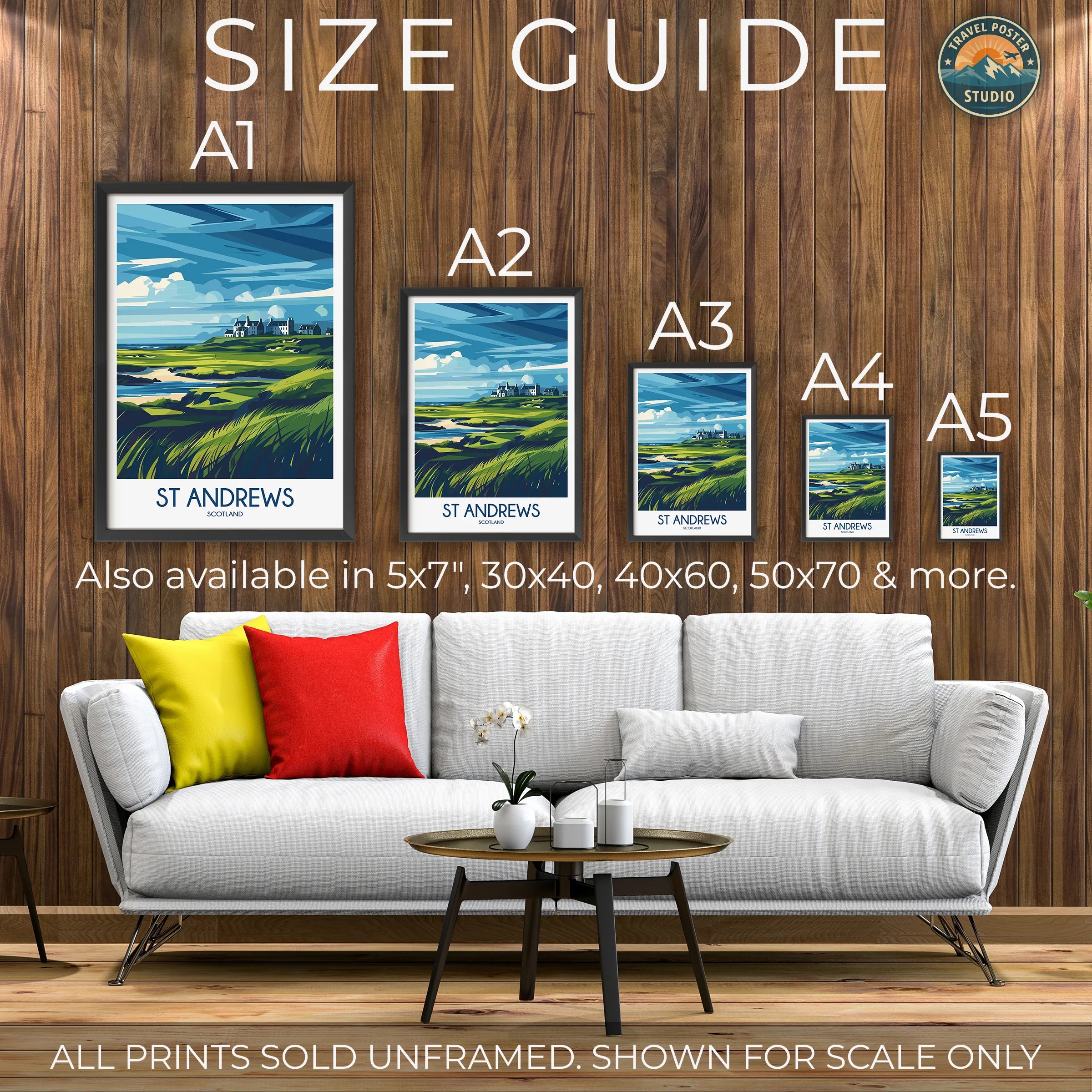 St Andrews Modern Travel Poster