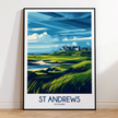 St Andrews Retro Travel Illustration