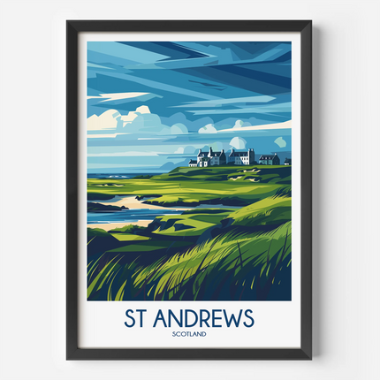 St Andrews Vintage Style Print