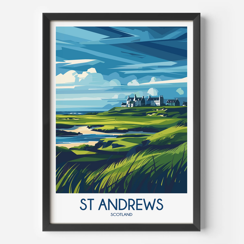 St Andrews Vintage Style Print