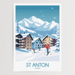 St Anton Retro Travel Illustration