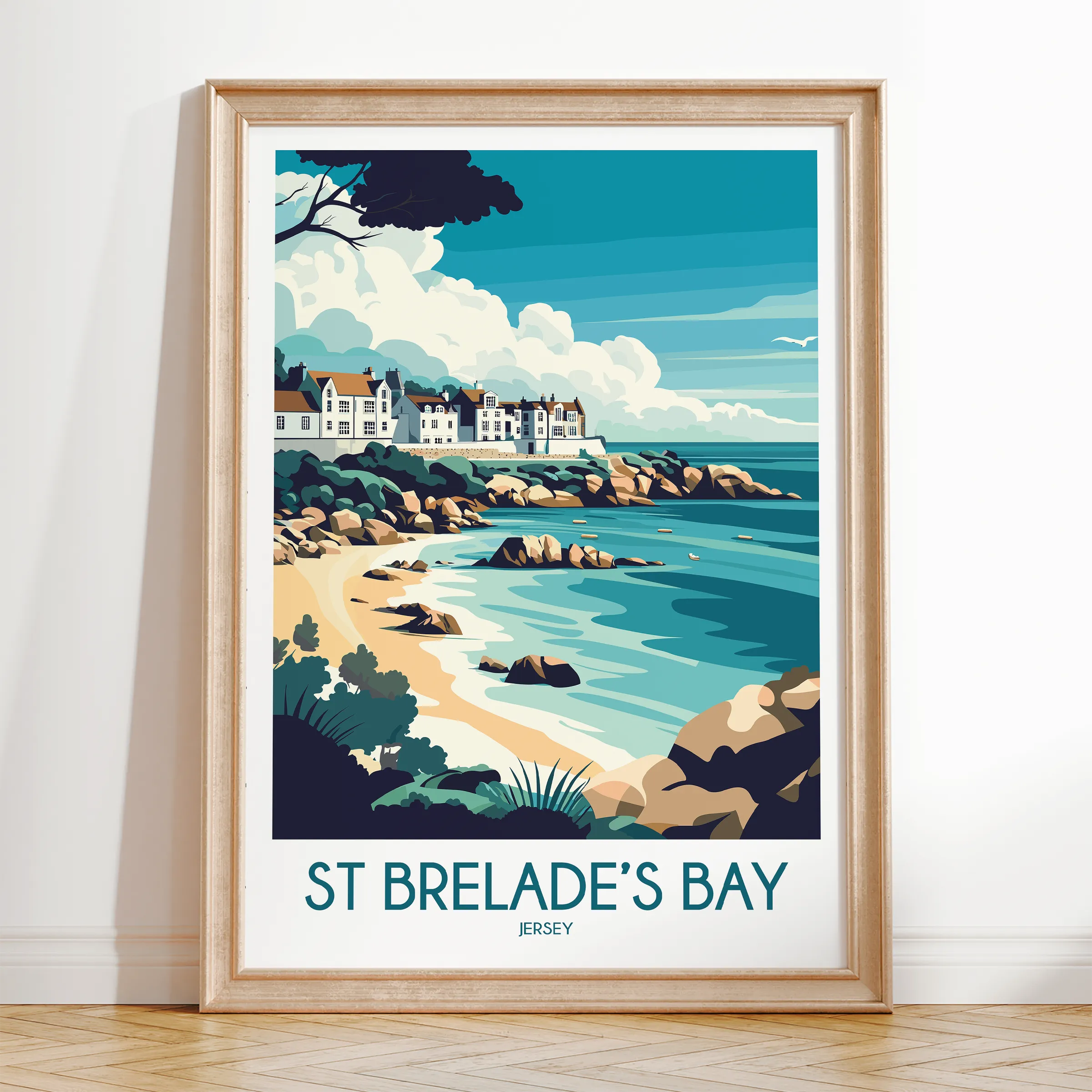 St Brelade'S Bay Destination Art Gift