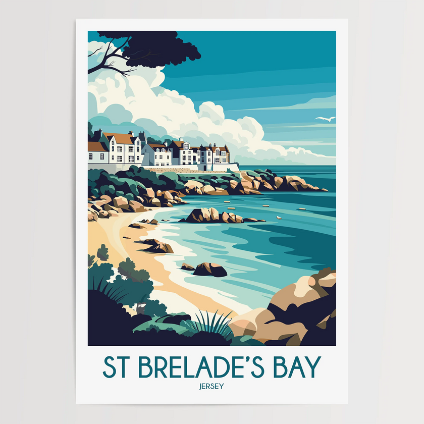 St Brelade'S Bay Minimalist Wall Art